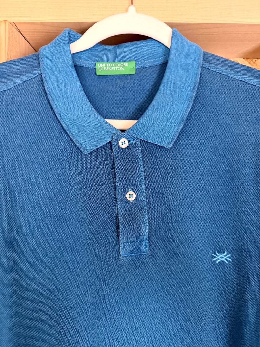 United Colors of Benetton Men’s Blue Polo Shirt – Fits Like US Large – Never Wor